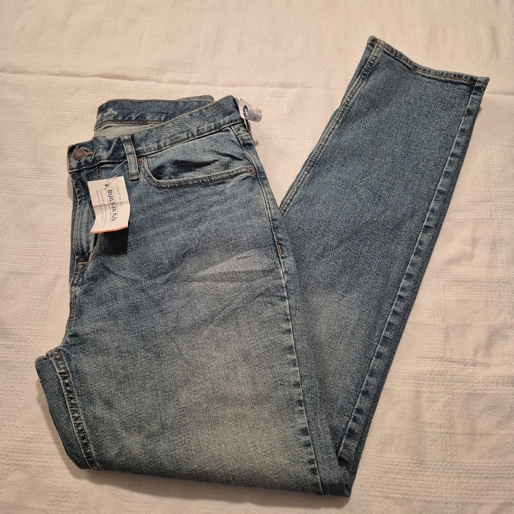 Old Navy 33 x 32 slim fit medium wash stretch denim jeans NWT
